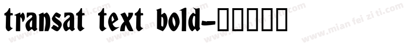 transat text bold字体转换